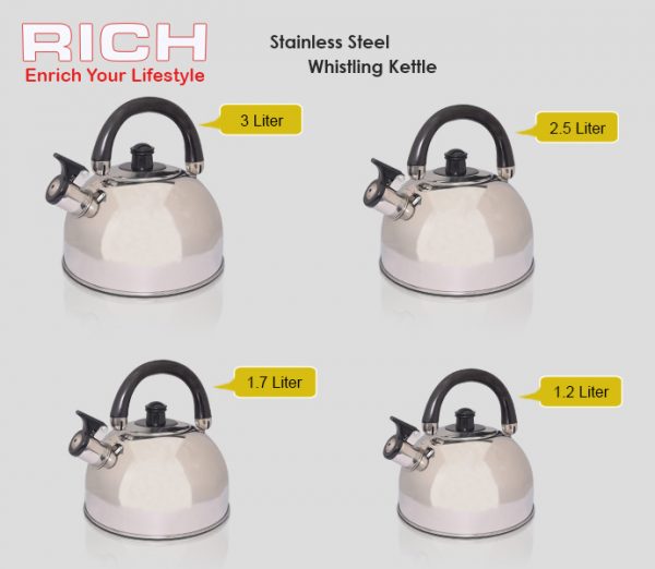 Rich Stainless Steel Whistling Kettle